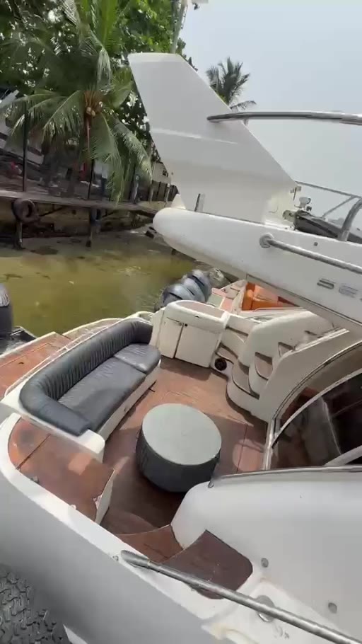 Boat deck with seating in Lagos